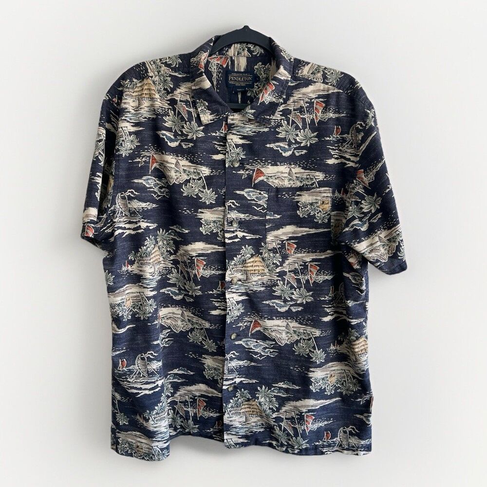 Pendleton Hawaiian Aloha Shirt Men's Large
